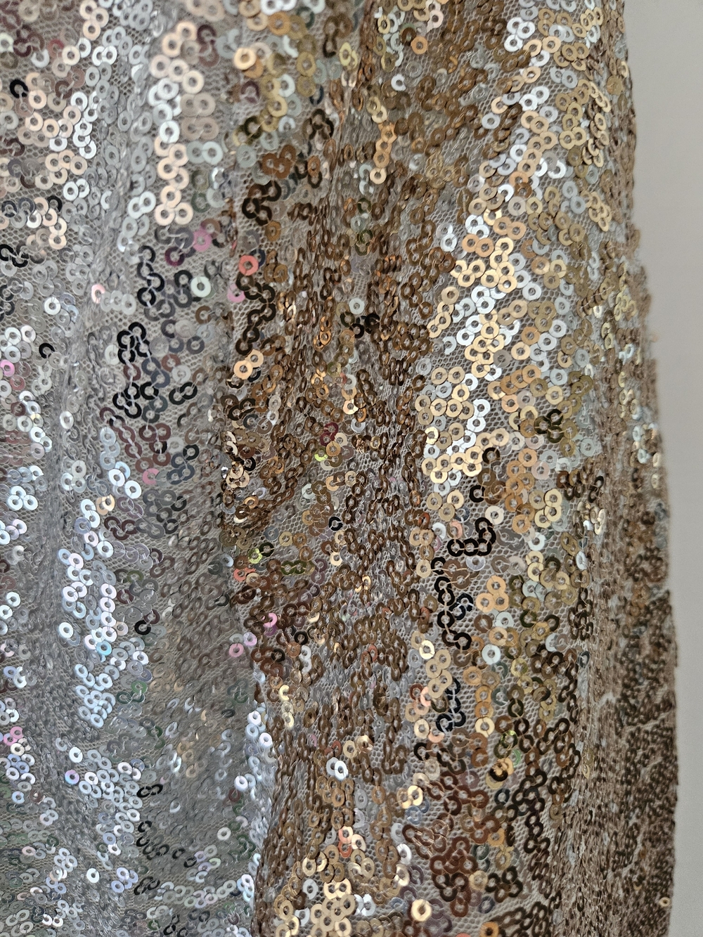 Alexia Admor Silver and Gold Sequin Duster Cardigan size Large - Picture 6 of 12
